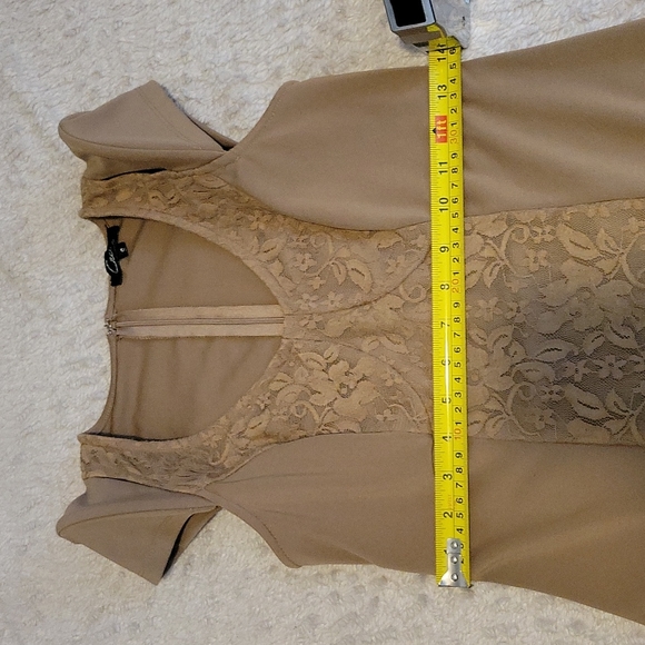 CECICO~ Dress, Tan, S - Picture 5 of 9